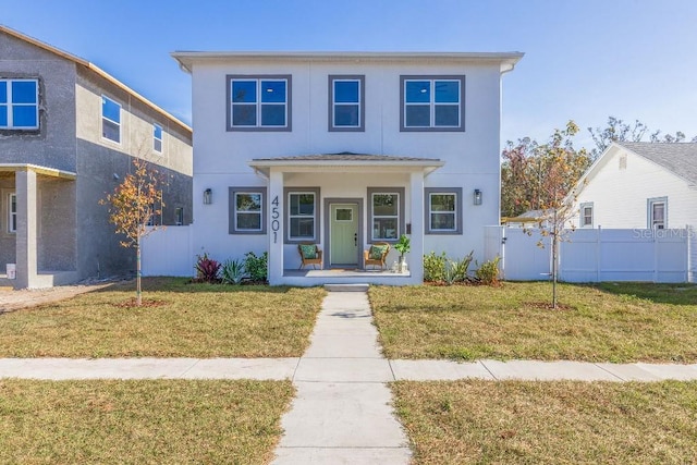 view of front of house with a front yard