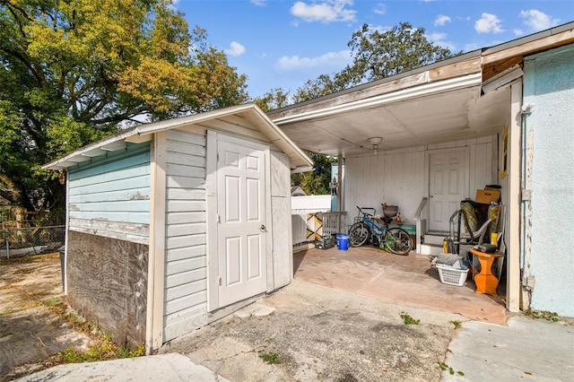 view of outbuilding