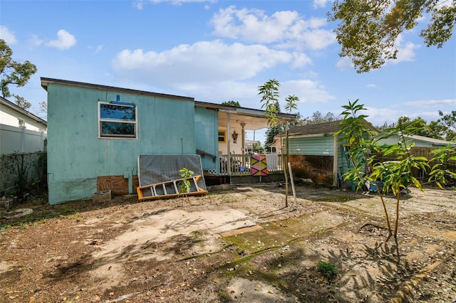 view of back of property