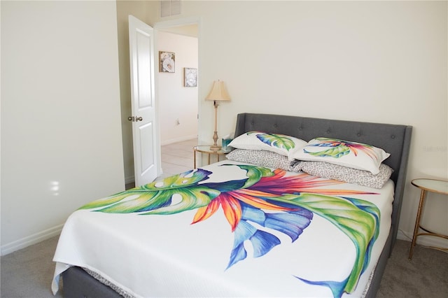 bedroom with carpet floors