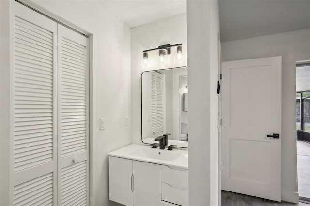 bathroom with vanity