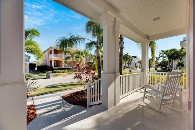 view of patio with a porch