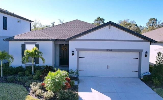 ranch-style house with a garage