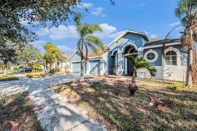 view of front of home featuring a garage