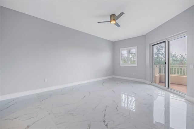 empty room featuring ceiling fan