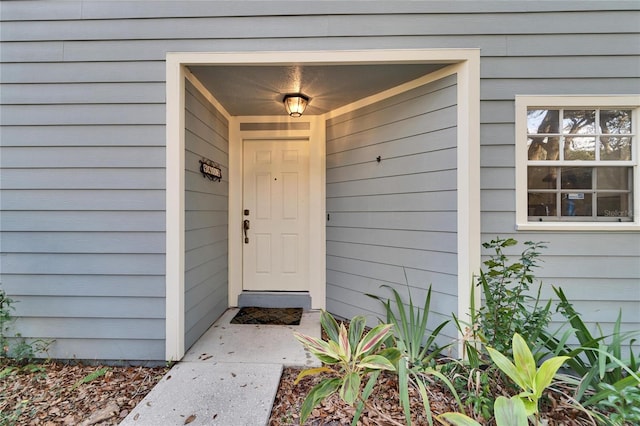 view of doorway to property