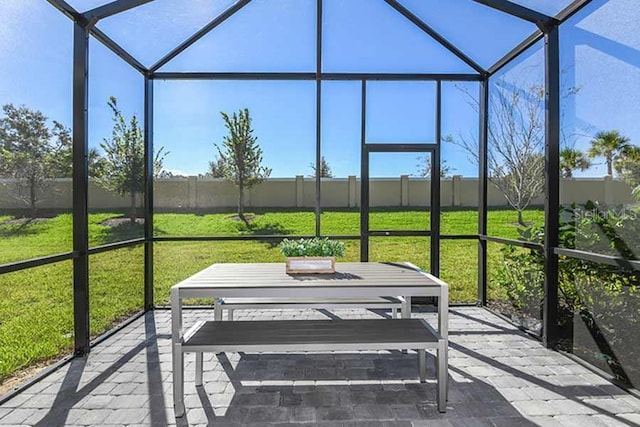 view of sunroom / solarium