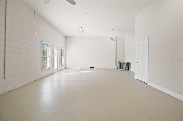 empty room with concrete floors