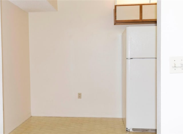 kitchen with white fridge