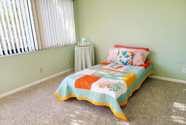 view of carpeted bedroom