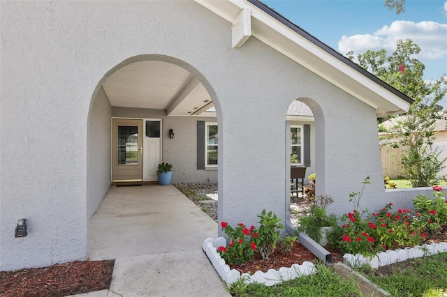 1009 Black Knight Dr, Valrico, FL 33594 - view of exterior entry with stucco siding