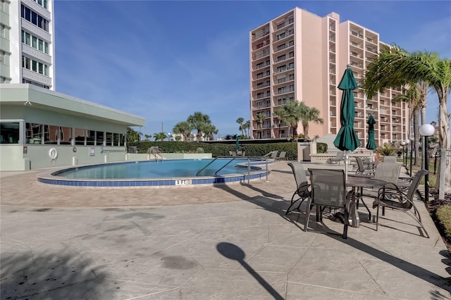 view of pool with a patio area