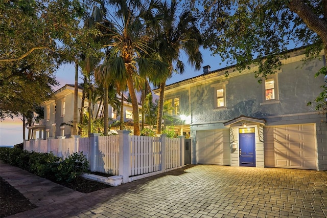 view of front of home featuring a garage