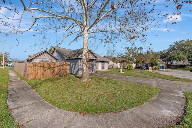 view of home's exterior featuring a lawn