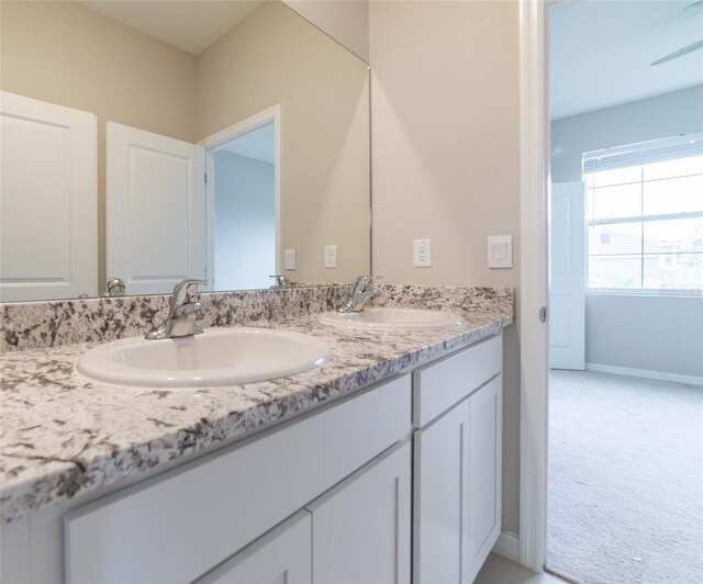 bathroom with vanity