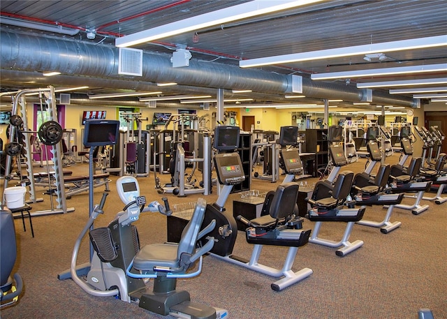 view of workout area