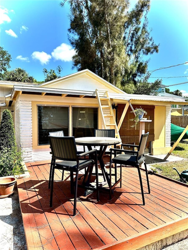 view of wooden deck