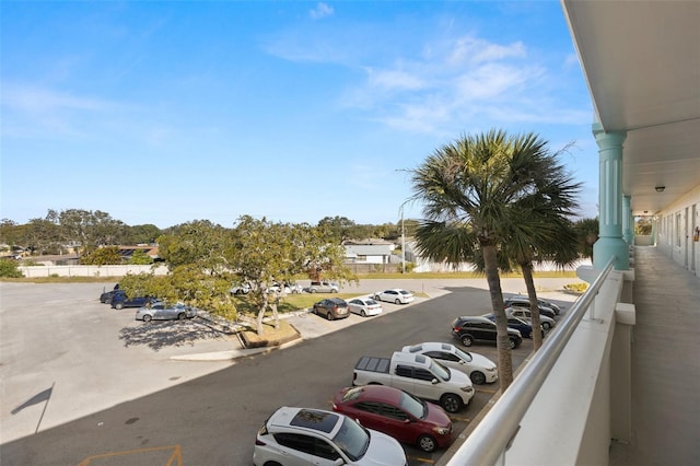 view of parking / parking lot