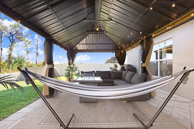 view of patio with a gazebo