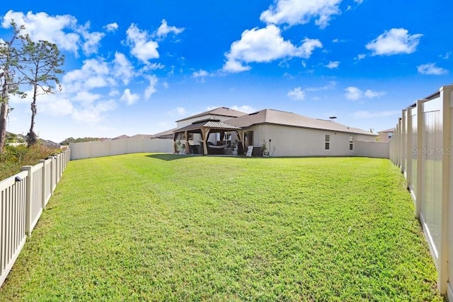 view of yard featuring a gazebo