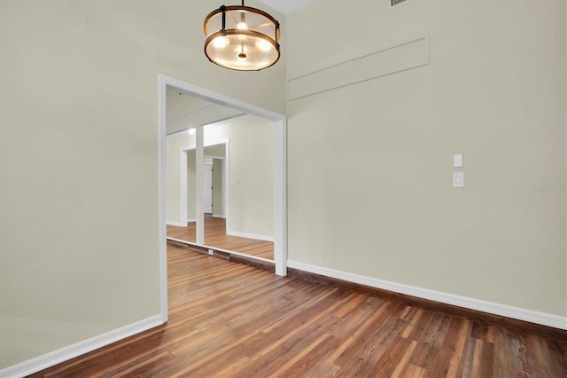 interior space featuring wood-type flooring