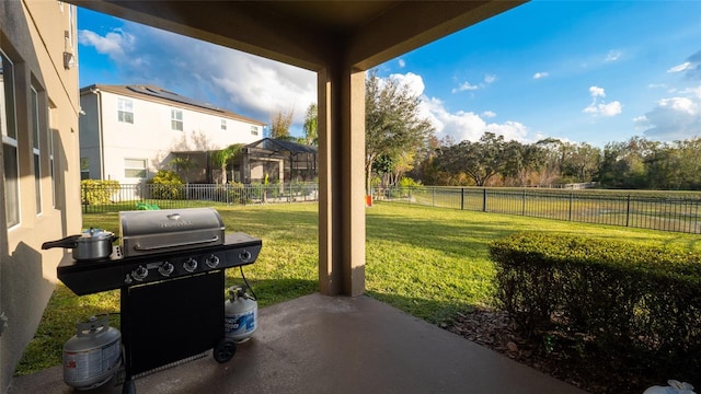 view of patio / terrace featuring grilling area