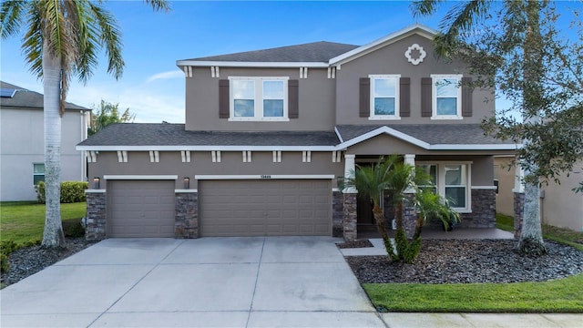 view of front of house featuring a garage