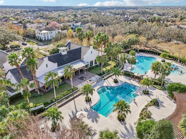 birds eye view of property