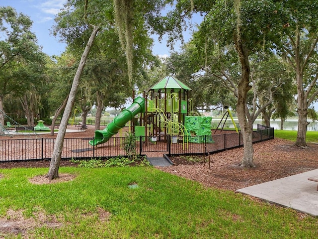 view of jungle gym