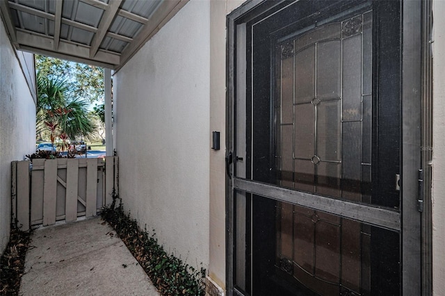 view of doorway to property