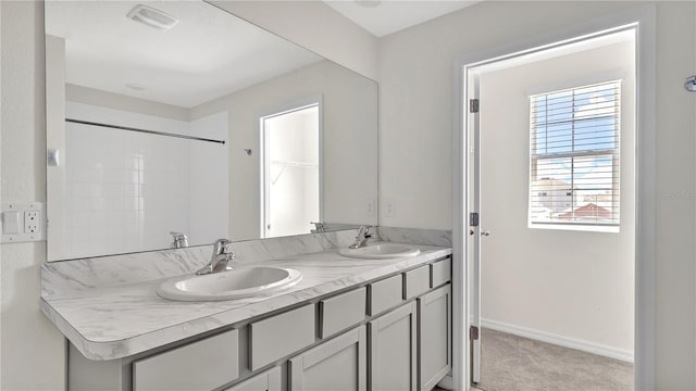 bathroom with vanity