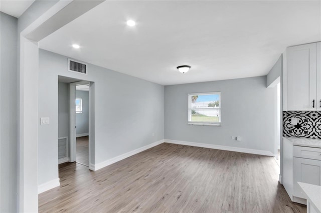 interior space featuring light wood-type flooring