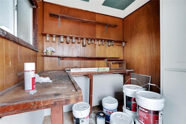 bar with wooden walls
