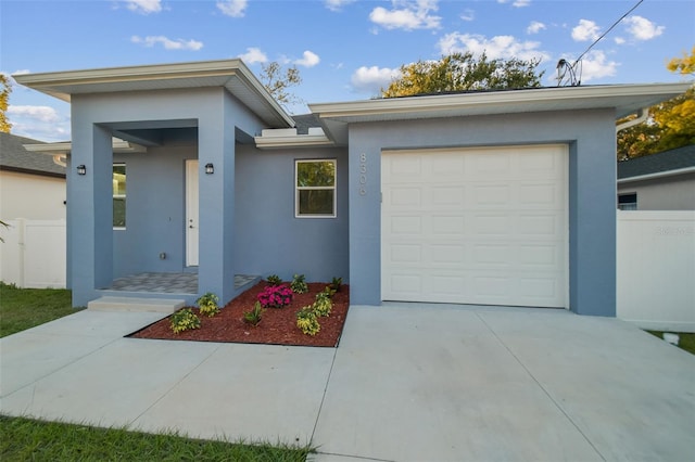 view of front of house featuring a garage