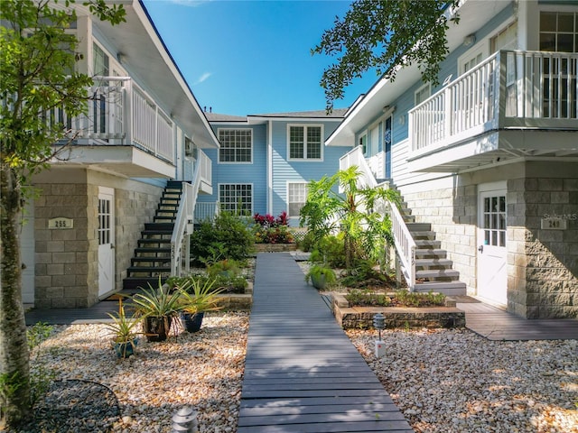 view of property's community with stairs