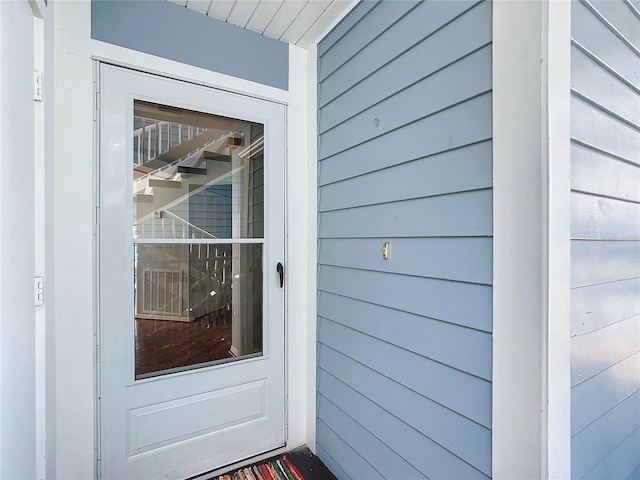 view of doorway to property