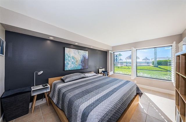 view of tiled bedroom