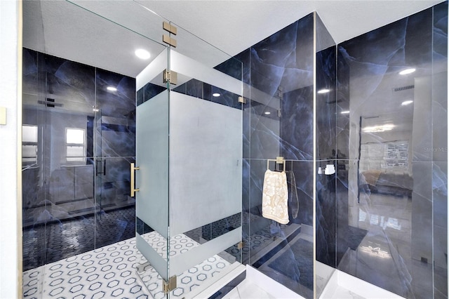 bathroom with walk in shower