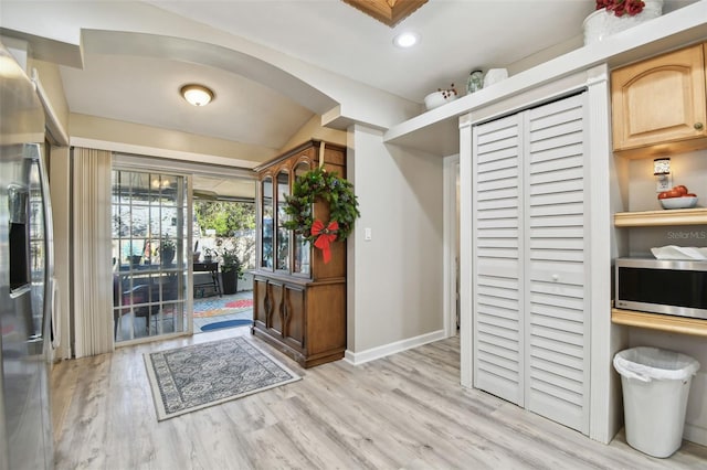 interior space with light wood-type flooring