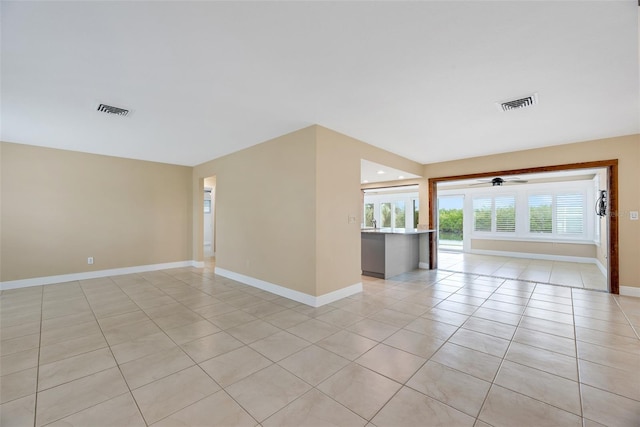 view of tiled empty room