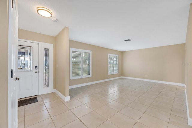 view of tiled entrance foyer