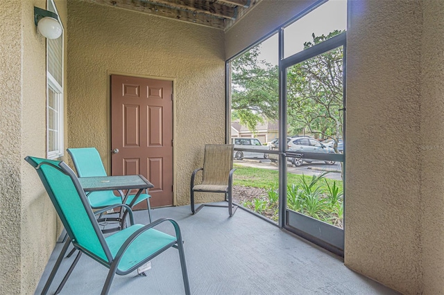 view of sunroom