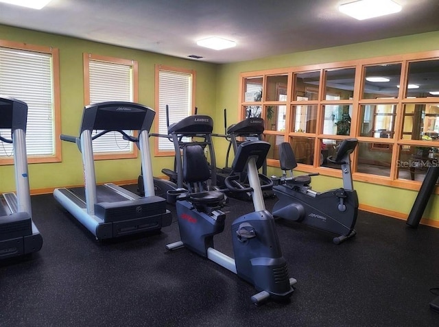 view of workout area