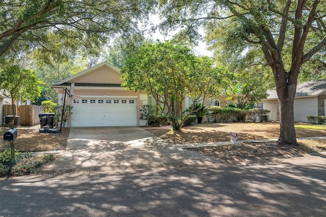 view of front facade featuring a garage