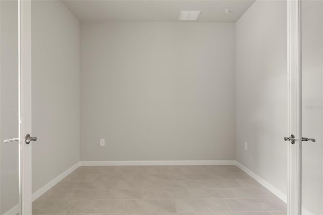 view of tiled spare room