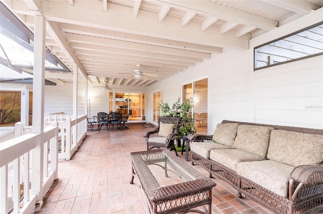 view of patio featuring outdoor lounge area