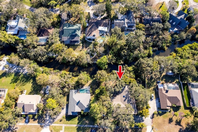 aerial view featuring a residential view