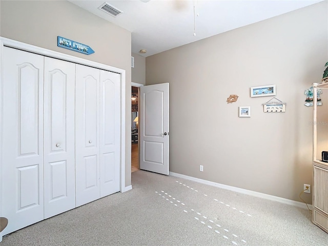 unfurnished bedroom with a closet