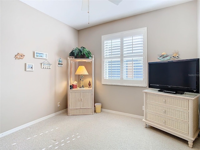 interior space featuring carpet flooring