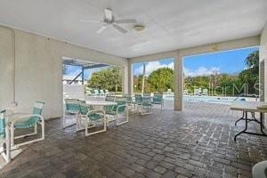 view of patio / terrace with ceiling fan